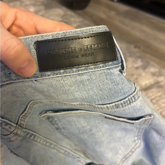 Blue Skinny Jeans with White Stripe Detail - Picture 4 of 6